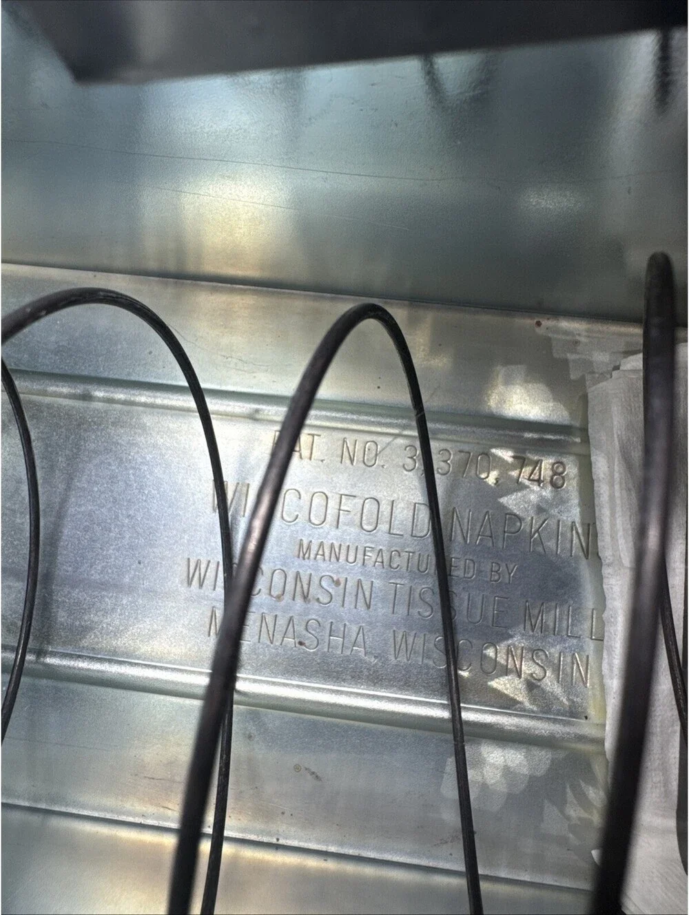 Vintage Wiscofold Commercial Chrome Silver Napkin Dispenser Diner 10” Long Rare